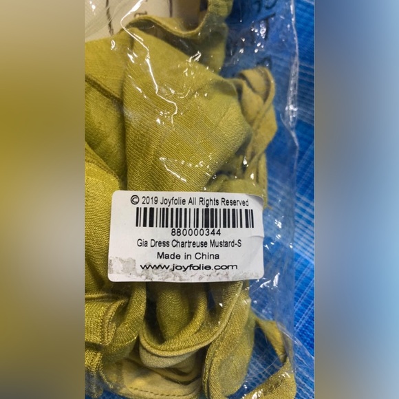 Gia Joyfolie Dress in Chartreuse Mustard - Picture 8 of 8